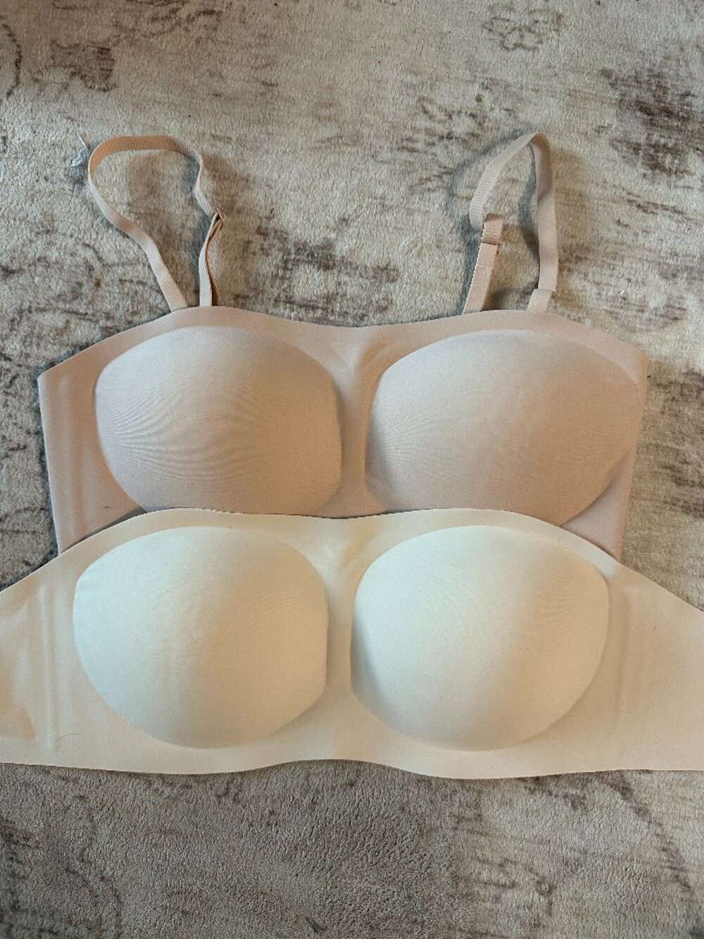 NWOT Convertible Strapless Bra Bundle 2-Pack Nude Cream Size M